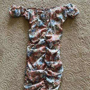 Floral ruched dress